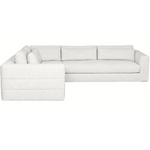 Leone Sectional, Nomad Snow Performance Fabric, 138" x 138"D