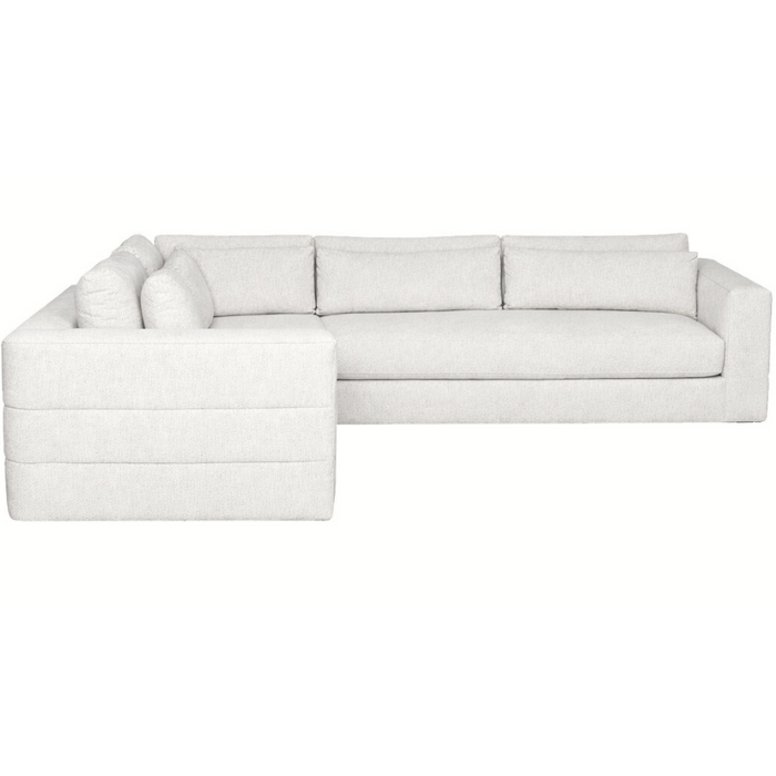 Leone Sectional, Nomad Snow Performance Fabric, 138" x 138"D