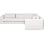 Leone Sectional, Nomad Snow Performance Fabric, 138" x 138"D