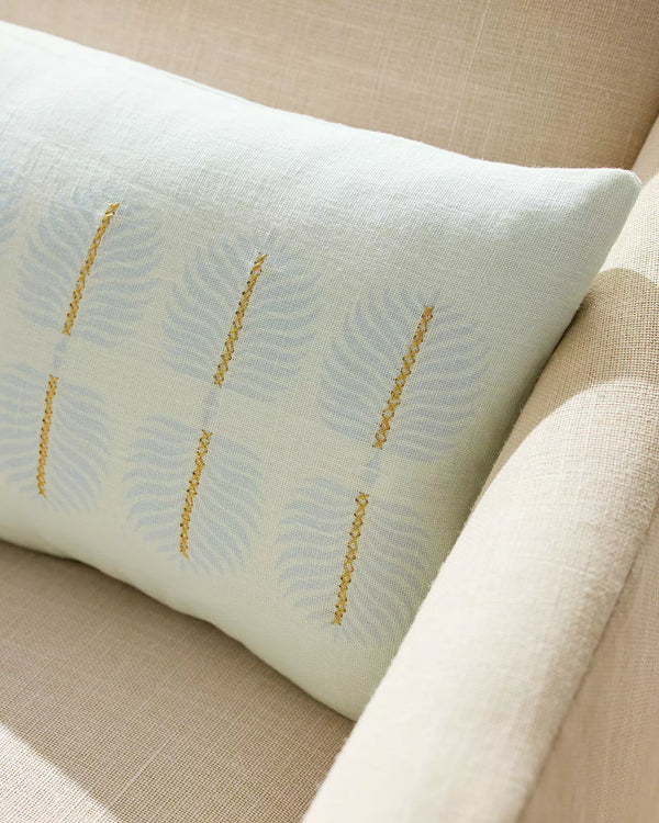 Granada Lumbar Pillows - Coastal Blue, 12" x 21"