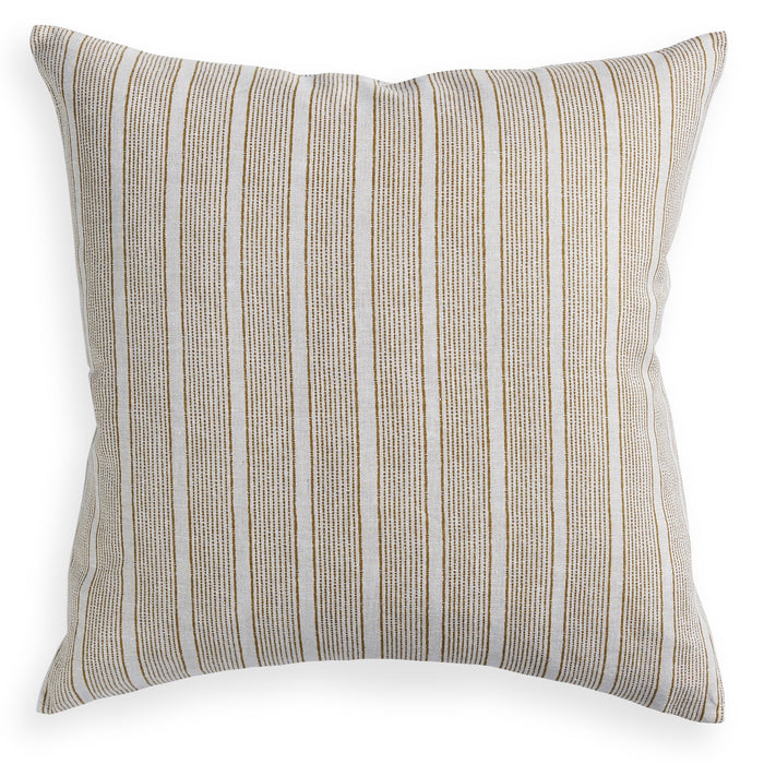 Pollara Saffron Linen Cushion , 20" X 20"