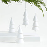 White Porcelain Bell Tree Christmas Ornaments, Sold Individually