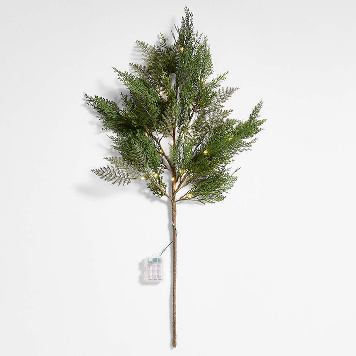 Faux Hemlock Pre-Lit Holiday Stem 40"