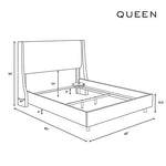Harper Bed, Talc Linen, King & Queen