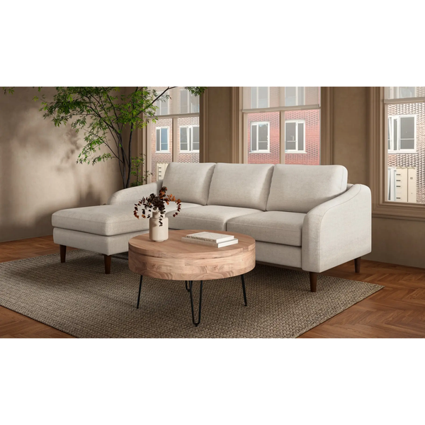 Quinn Sectional with moveable chaise (can be LAF or RAF), Oatmeal, 112” W
