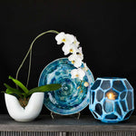 Indigo Vase, 10"H