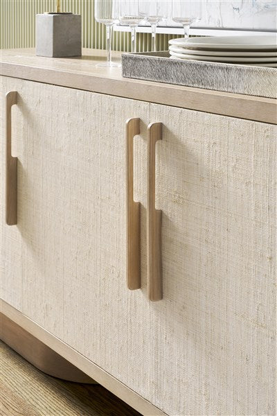 Reveal Buffet, Navajo Case / Snowdrift Raffia, 88"W x 19"D x 32"H
