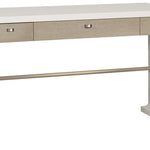 Cove Desk, Cerused Taupe Oak / Pure White Maple, 53"W