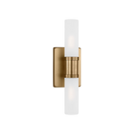 Keaton 16" Bath Sconce, Satin Brass/Etched Glass