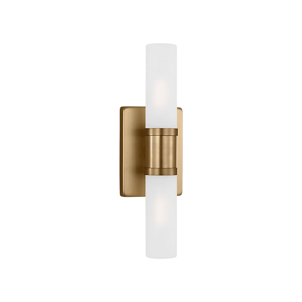 Keaton 16" Bath Sconce, Satin Brass/Etched Glass