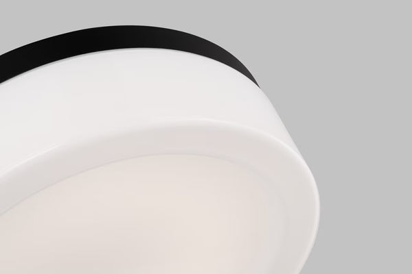 Rhett Medium Flush Mount - Midnight Black, 12"Dia