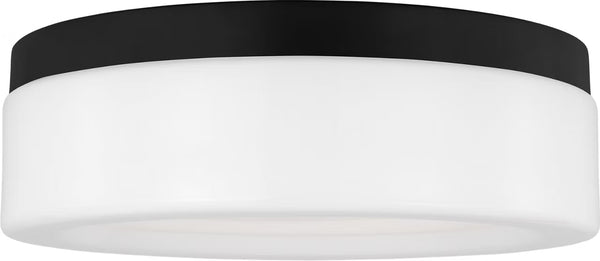 Rhett Medium Flush Mount - Midnight Black, 12"Dia