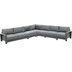 Sky Anthracite L Sofa, 129"W x 127"D