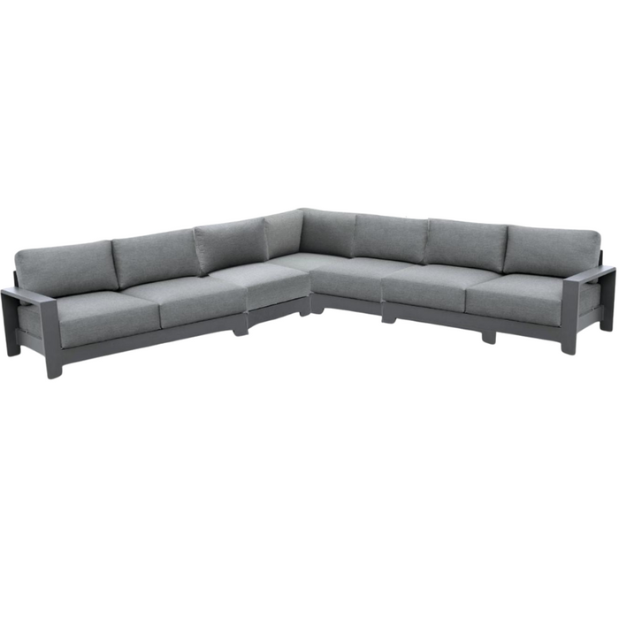 Sky Anthracite L Sofa, 129"W x 127"D