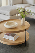 Humla Coffee Table, Light Oak, 35.4"Dia