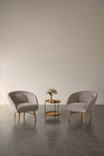 Humla End Table, Light Oak, 18.9"Dia x 22"H