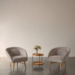 Humla End Table, Light Oak, 18.9"Dia x 22"H