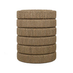 Round Seagrass Ribbed Side Table, 16" Dia