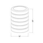 Round Seagrass Ribbed Side Table, 16" Dia