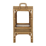 Nessa Rattan Side Table with Handles and Shelf - Natural, 26" W