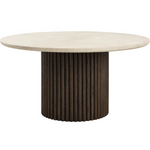 Banyan Dining Table, Mocha Brown/Marble, 59" Round