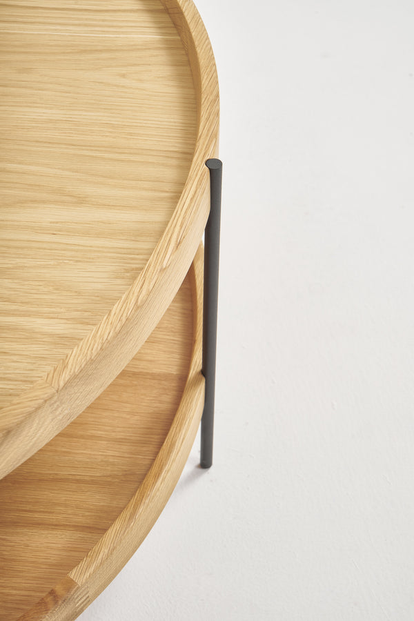 Humla Coffee Table, Light Oak, 35.4"Dia