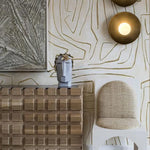 Nodes Large Angled Sconce, Burnished Brass, 8"W x 7.6"H