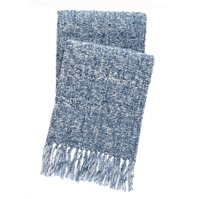 Boucle Indoor/Outdoor Throw, Navy