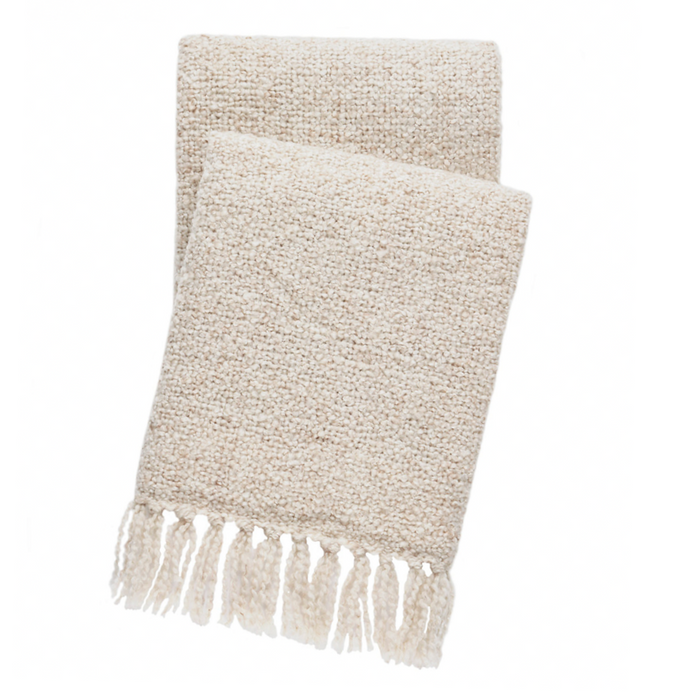 Boucle Indoor/Outdoor Throw, Natural