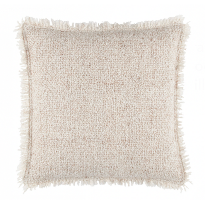 Boucle Indoor/Outdoor Pillow- Natural, 20" x 20"