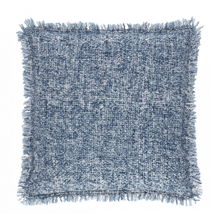 Boucle Indoor/Outdoor Pillow- Navy, 20" x 20"