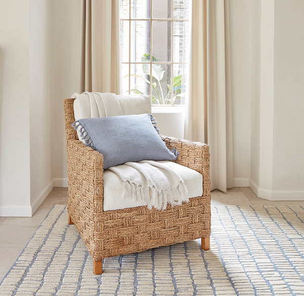 Evelyn Linen Throw, Plaster