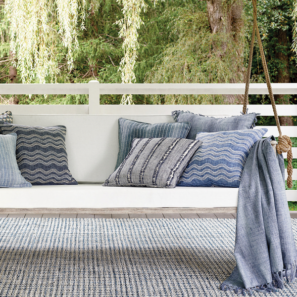 Coronado Indoor/Outdoor Throw, Indigo
