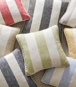 Awning Stripe Indoor / Outdoor Pillow - Navy, 16" x 20" (Lumbar)