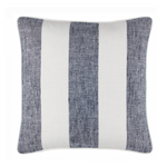 Awning Stripe Indoor / Outdoor Decorative Pillow- Navy, 20" x 20"