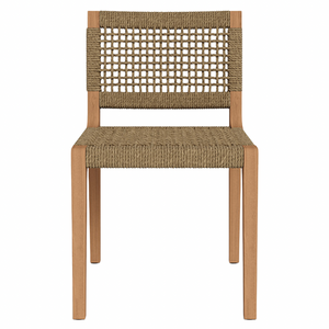 MLB Armless Dining Chair, Teak Natural