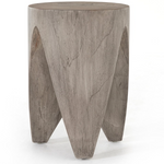 Petros Outdoor End Table, Weathered Grey, 12"W x 12"D x 17"H