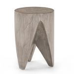 Petros Outdoor End Table, Weathered Grey, 12"W x 12"D x 17"H