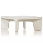 Dante Coffee Table, White Concrete, 42"W x 42"D x 16"H