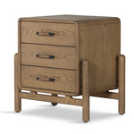 Caroline Nightstand, Smoked Oak, 28"W x 20"D x 28"H