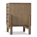 Caroline Nightstand, Smoked Oak, 28"W x 20"D x 28"H