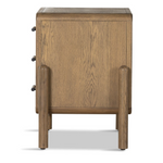 Caroline Nightstand, Smoked Oak, 28"W x 20"D x 28"H