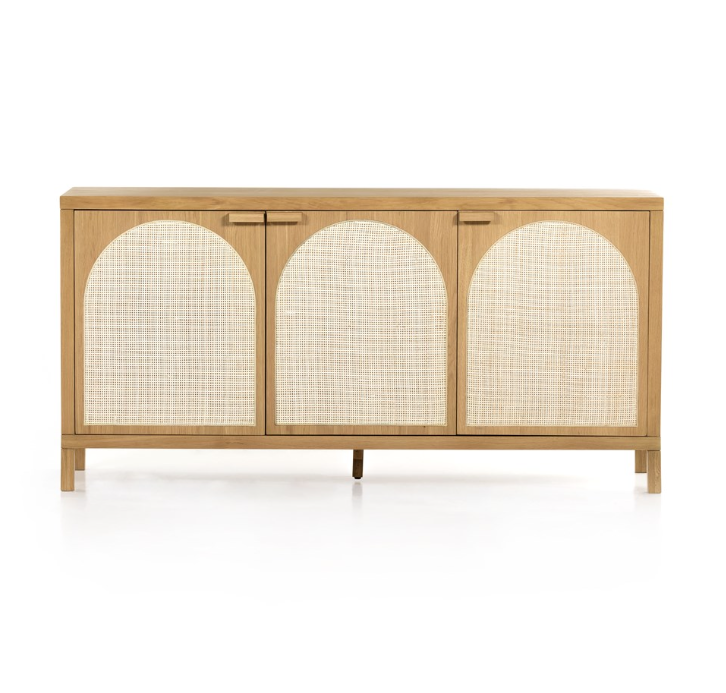 Allegra Sideboard, Honey Oak, 69"W x 18"W x 34"H