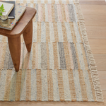 Ravel Stripe Blue Handwoven Wool Rug