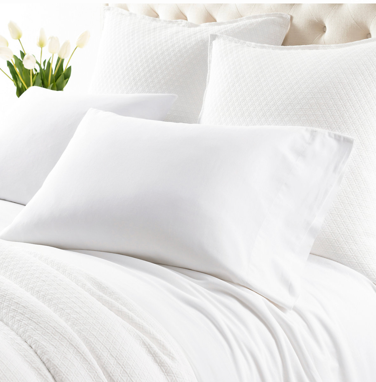 Cozy Cotton White Collection, Sheet Sets and Pillowcases