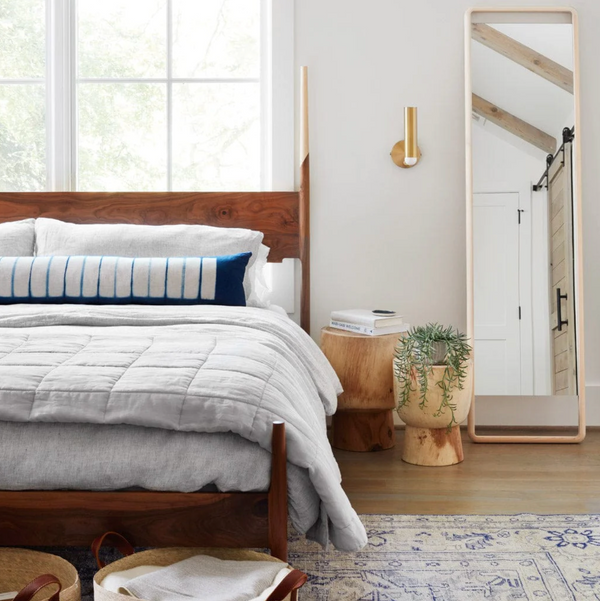 Hinoki Wood Floor Mirror, 2 Sizes