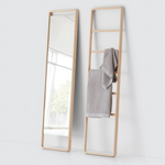 Hinoki Wood Ladder, 70.8"H x 18"W x 1.5"D