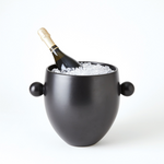 Ceramic Ball Handled Vase/ Ice Bucket & Pitchers, 3 Styles, Black Glaze