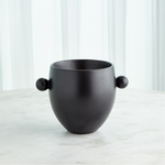 Ceramic Ball Handled Vase/ Ice Bucket & Pitchers, 3 Styles, Black Glaze