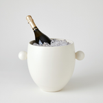 Ceramic Ball Handled Vase/ Ice Bucket & Pitchers, 3 Styles, White Glaze